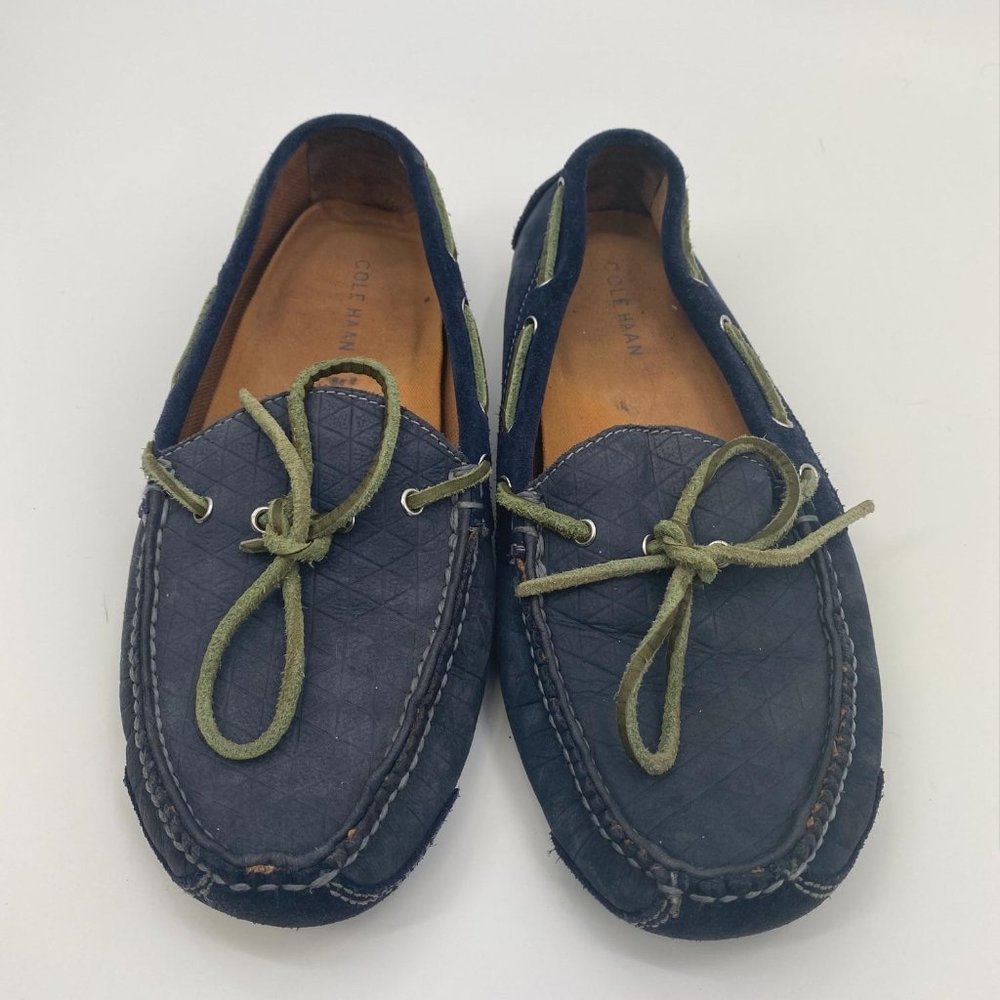 COLE HAAN BLUE SUEDE SLIP ON‎ LOAFERS
